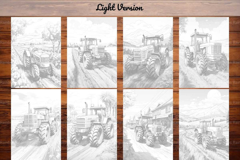 Farm Tractors Coloring Books - CraftNest