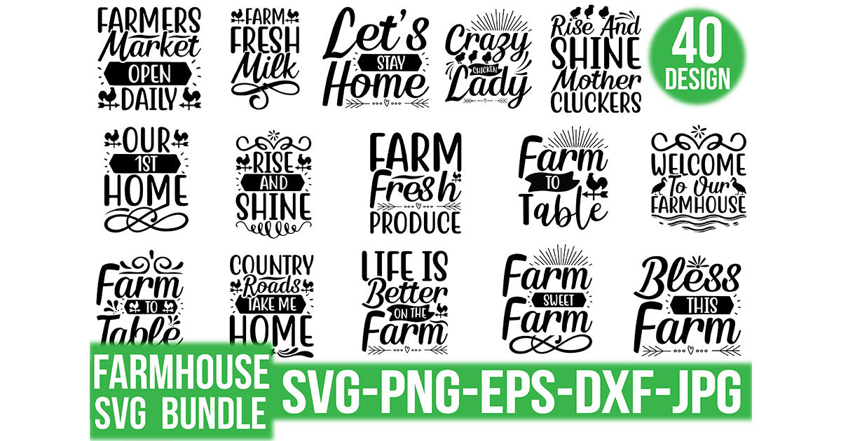 Farmhouse SVG Bundle 5 - CraftNest - Digital Crafting and Art