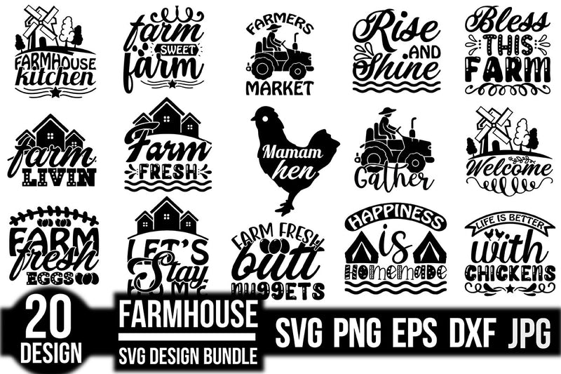 Farmhouse SVG Bundle 4 - CraftNest - Digital Crafting and Art