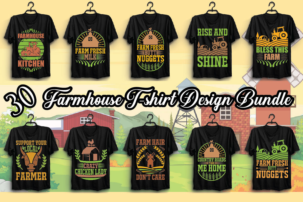 Farmhouse T Shirt Bundle 5 - CraftNest - Digital Crafting and Art