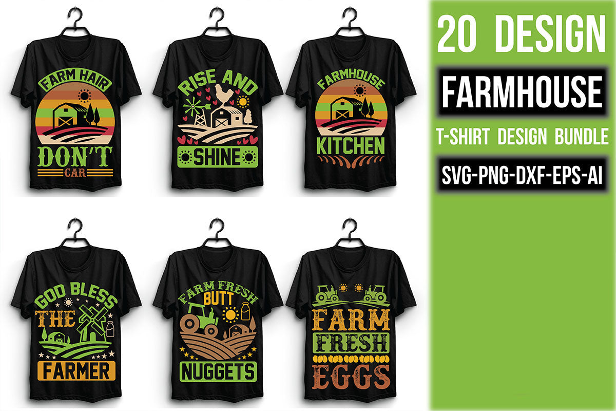 Farmhouse T Shirt Bundle 4 - CraftNest - Digital Crafting and Art