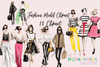 Fashion Girl Icon Clipart Bundle