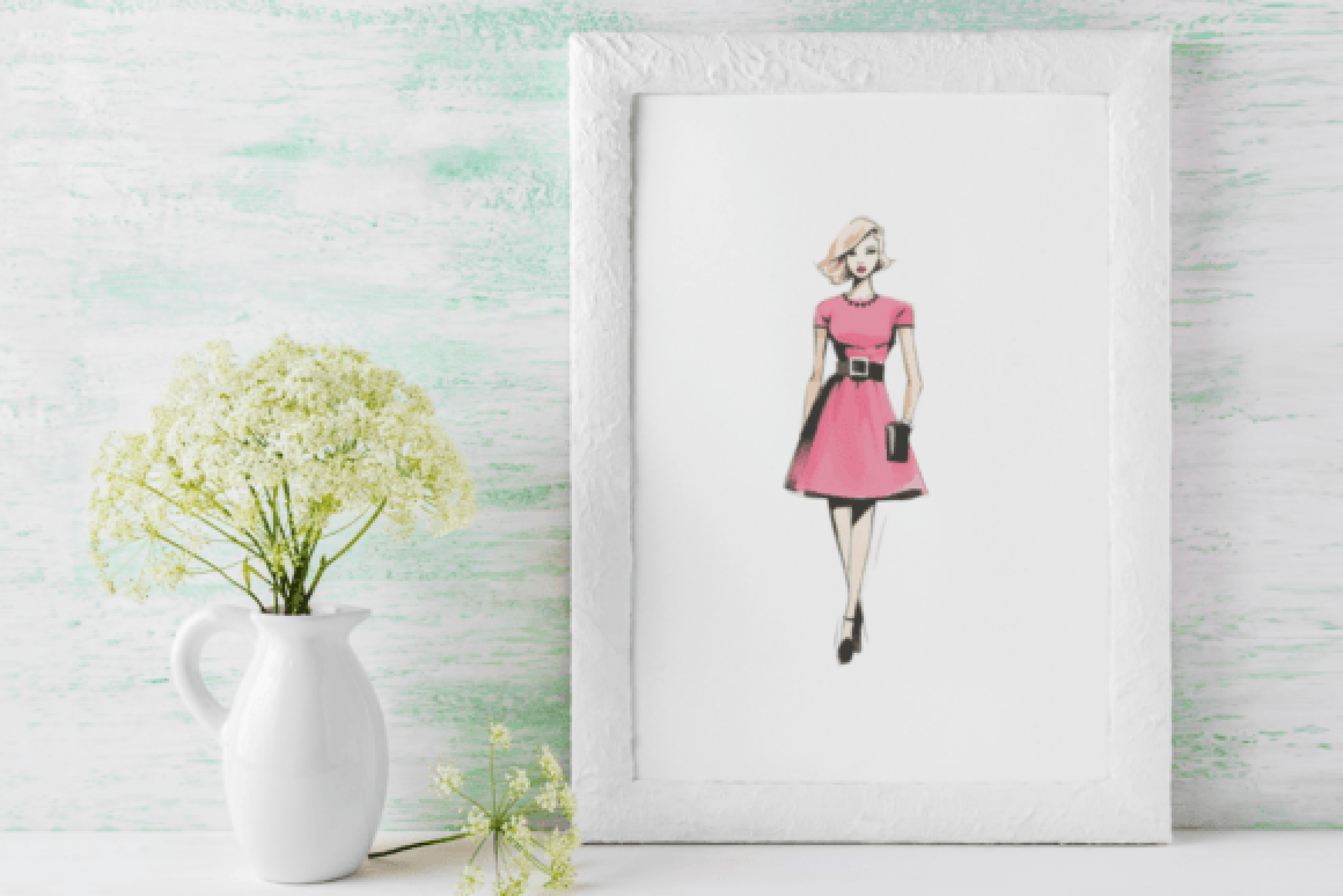 Fashion Girl Icon Clipart Bundle