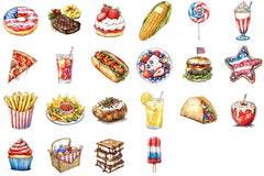 Fast Food For 4th Of July Clipart Bundle 2 - CraftNest - Digital Crafting and Art