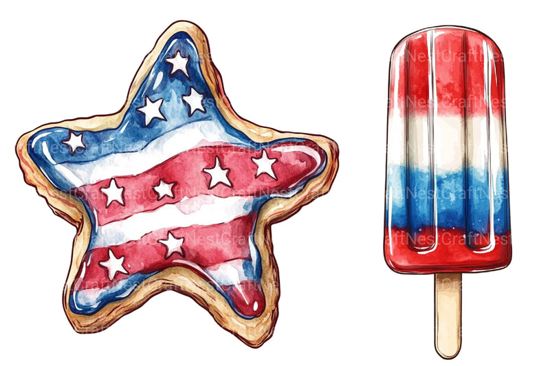 Fast Food For 4th Of July Clipart Bundle 2 - CraftNest - Digital Crafting and Art