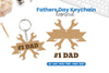 Father's Day Keychain Laser Cut SVG Bundle