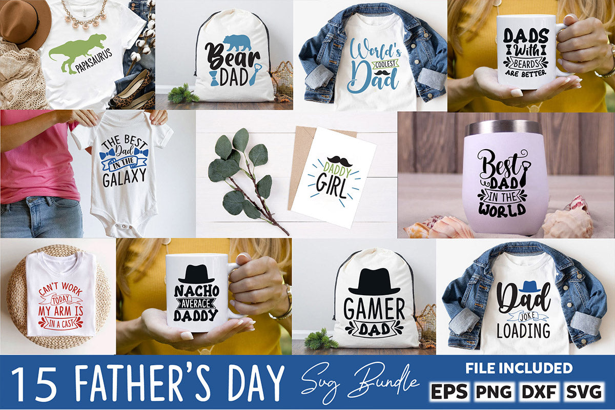 Father's Day Dad Quotes SVG Bundle - CraftNest - Digital Crafting and Art