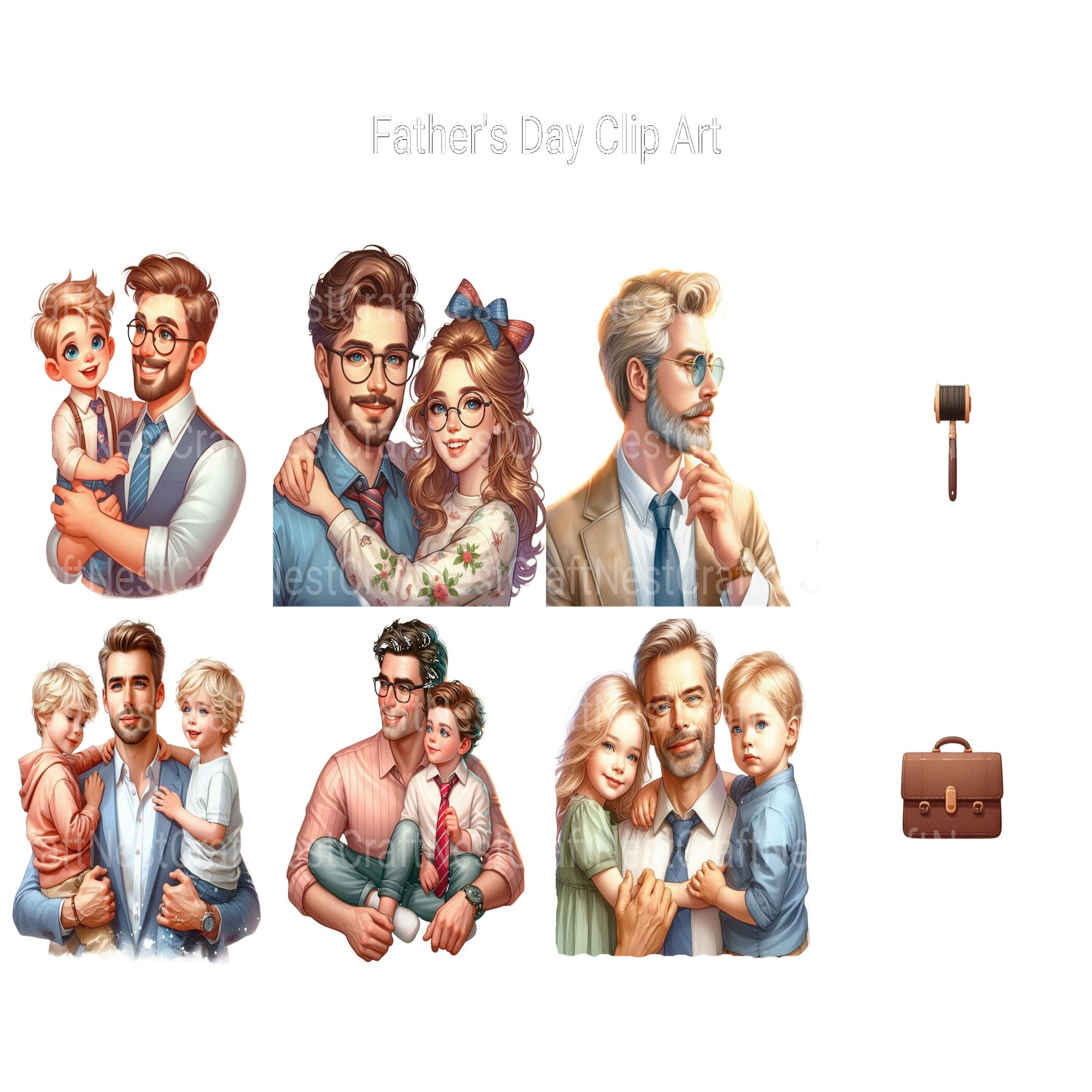 Fathers' Day Clipart - CraftNest - Digital Crafting and Art