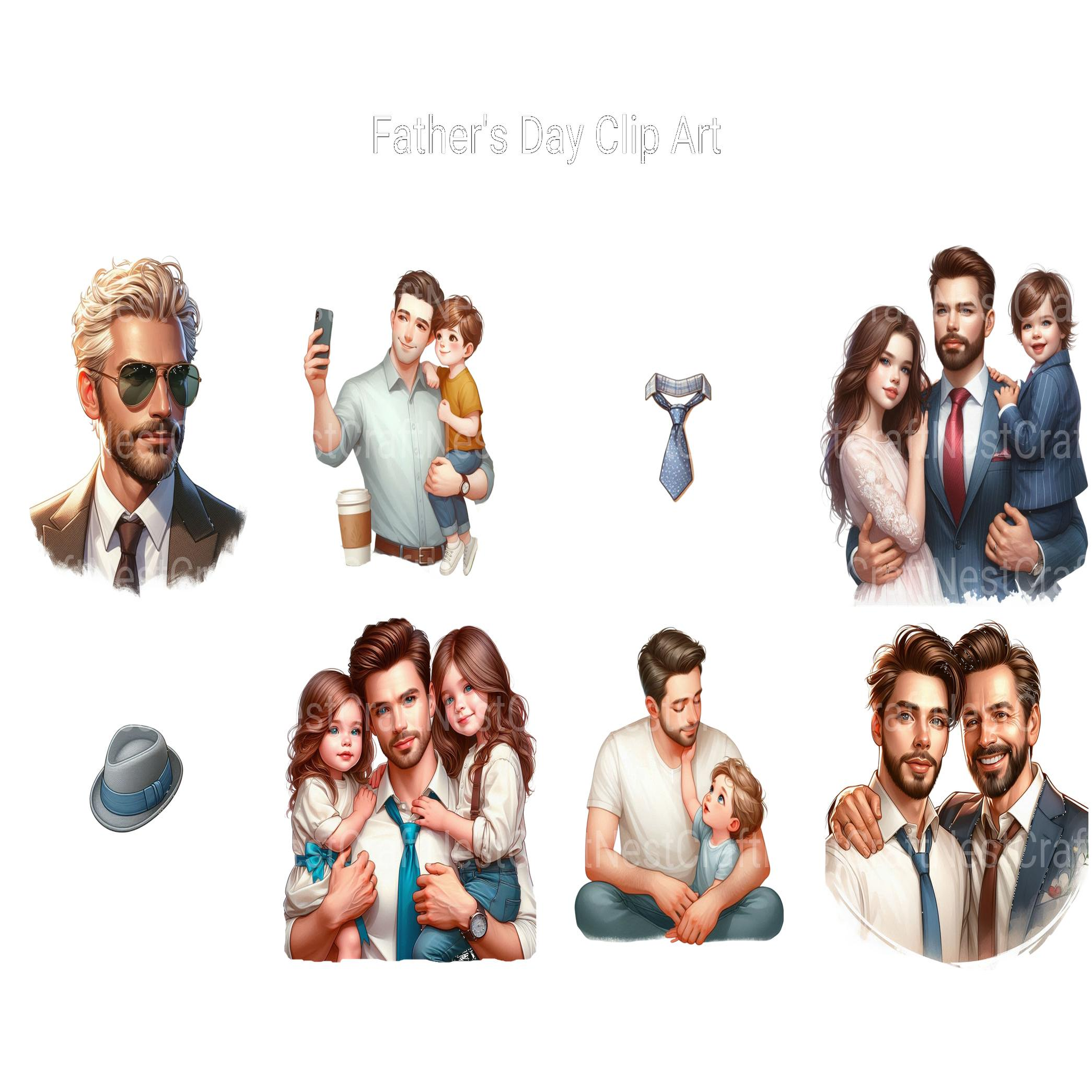 Fathers' Day Clipart - CraftNest - Digital Crafting and Art