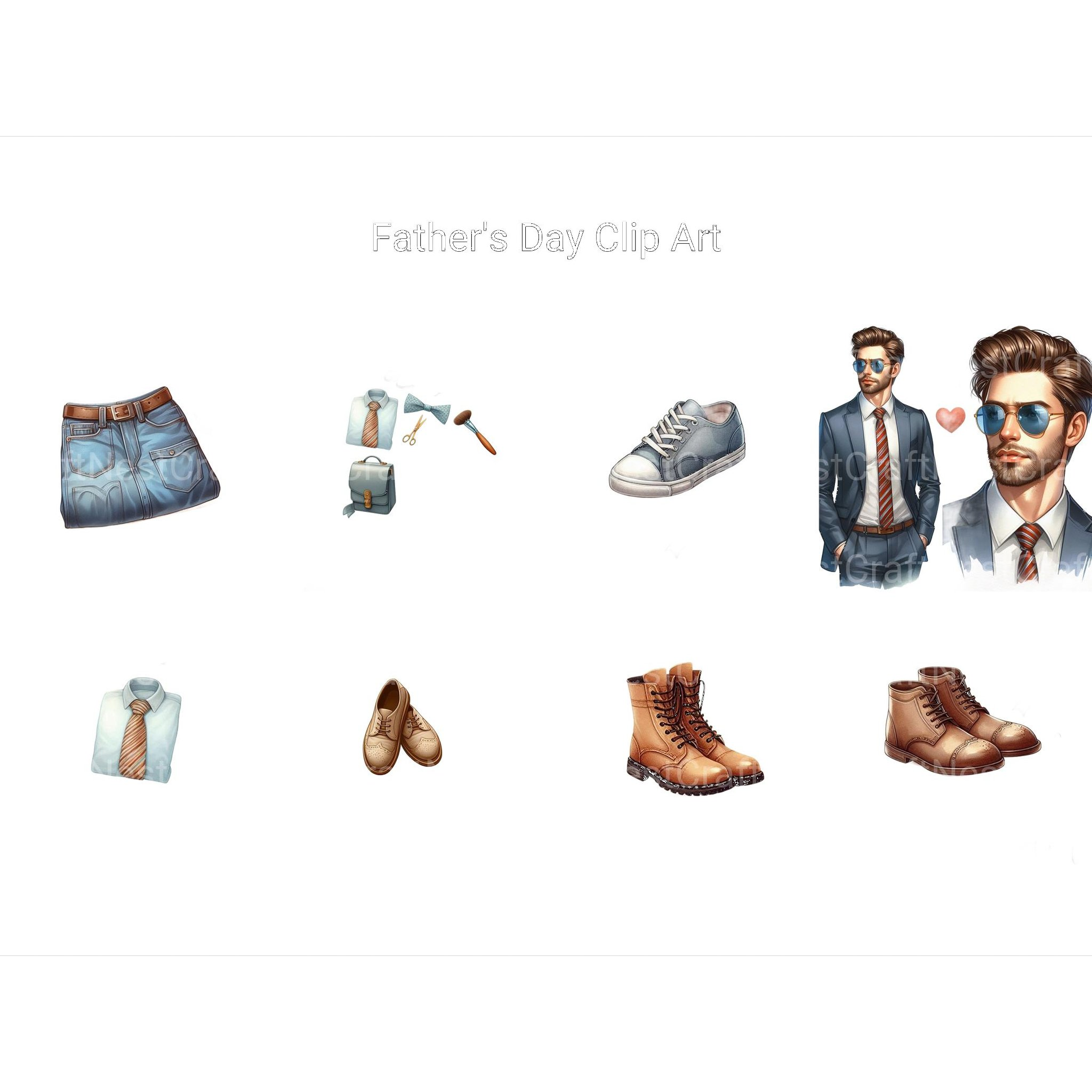 Fathers' Day Clipart - CraftNest - Digital Crafting and Art