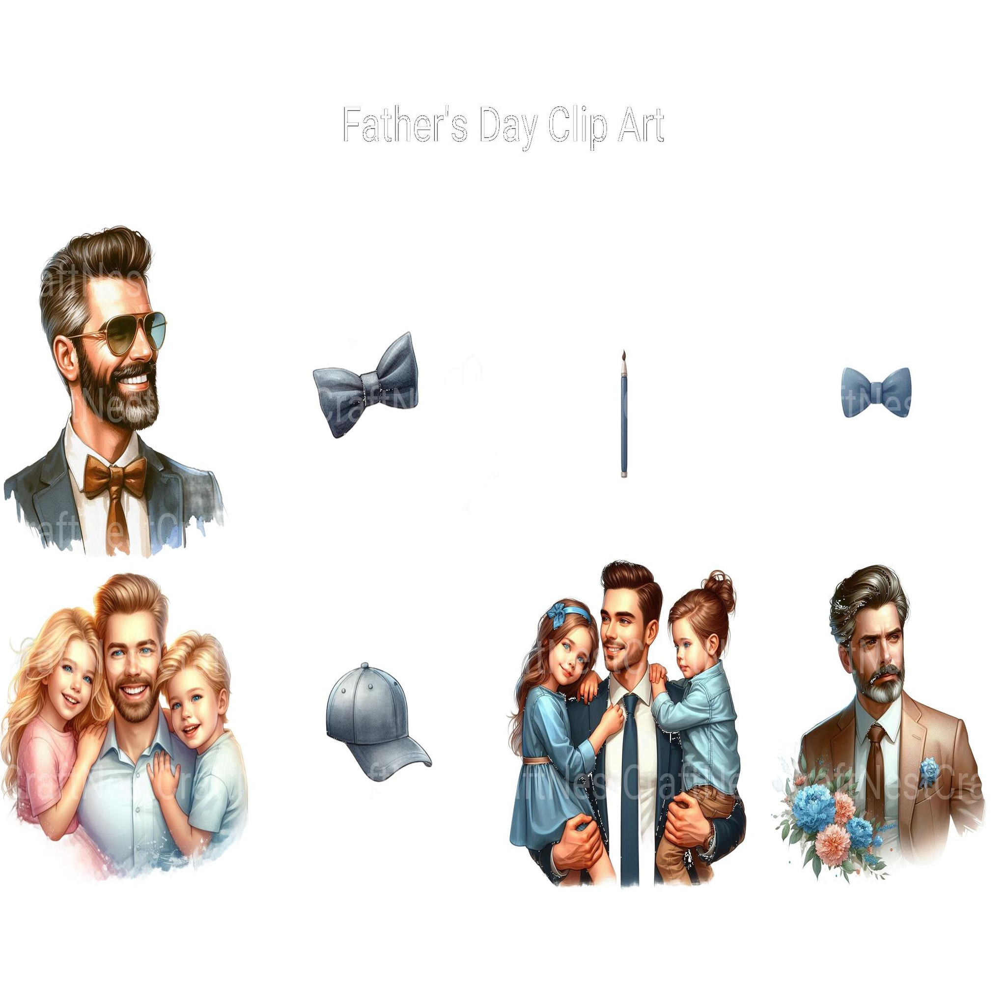 Fathers' Day Clipart - CraftNest - Digital Crafting and Art