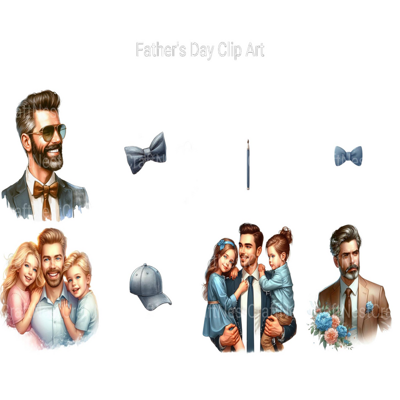Fathers' Day Clipart - CraftNest - Digital Crafting and Art