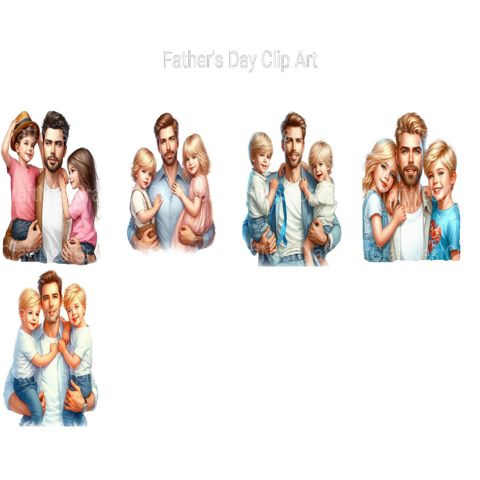 Fathers' Day Clipart - CraftNest - Digital Crafting and Art