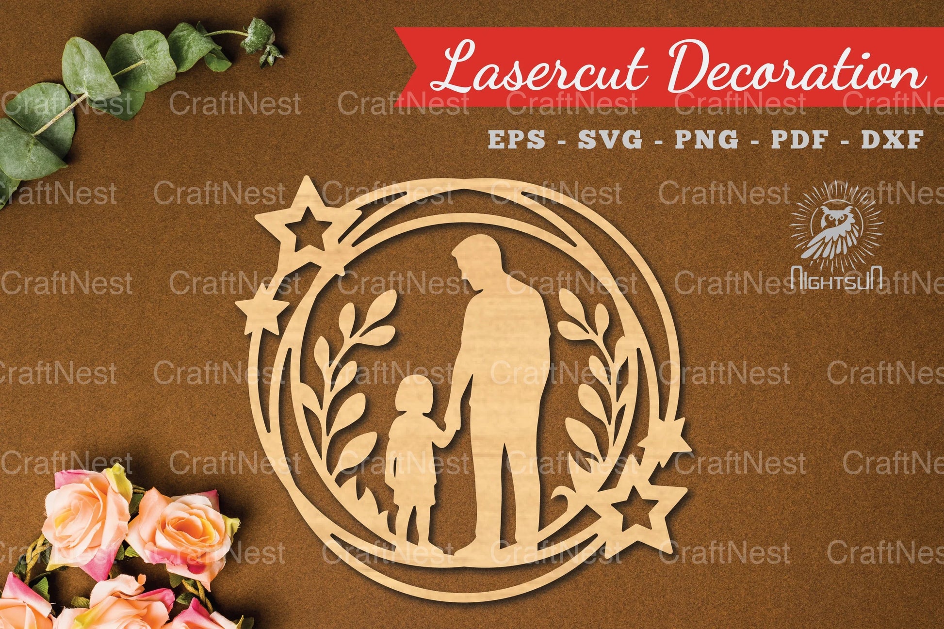 Father's Day Laser Cut Decoration SVG Bundle - CraftNest - Digital Crafting and Art