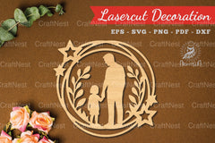 Father's Day Laser Cut Decoration SVG Bundle - CraftNest - Digital Crafting and Art