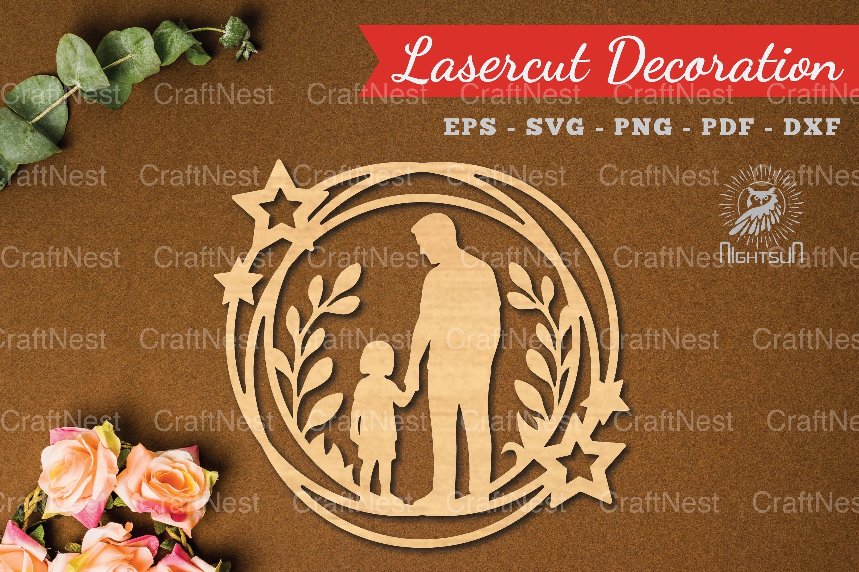 Father's Day Laser Cut Decoration SVG Bundle - CraftNest - Digital Crafting and Art