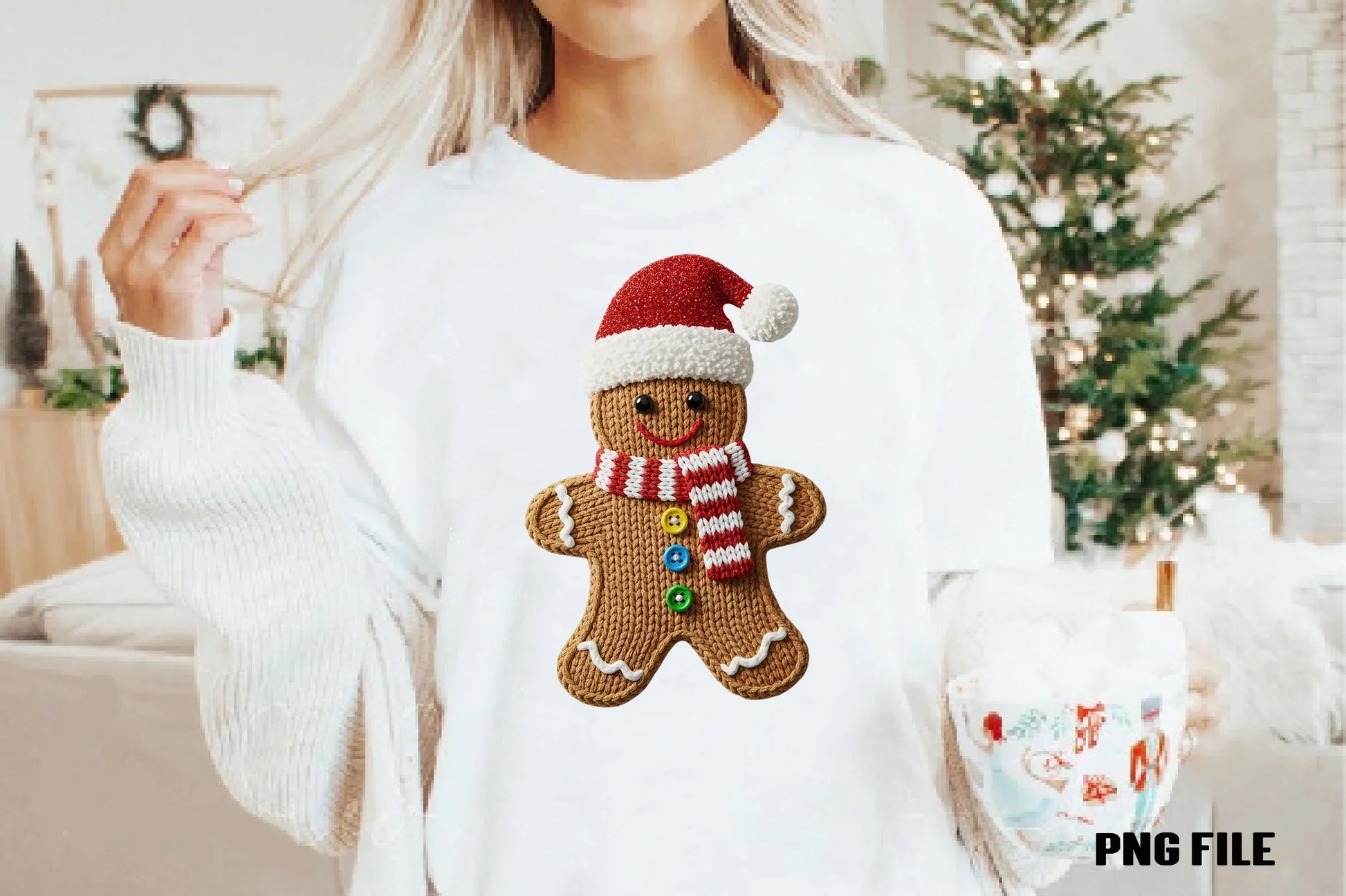 Faux Yarn Christmas Gingerbread Man Clipart Bundle - CraftNest - Digital Crafting and Art