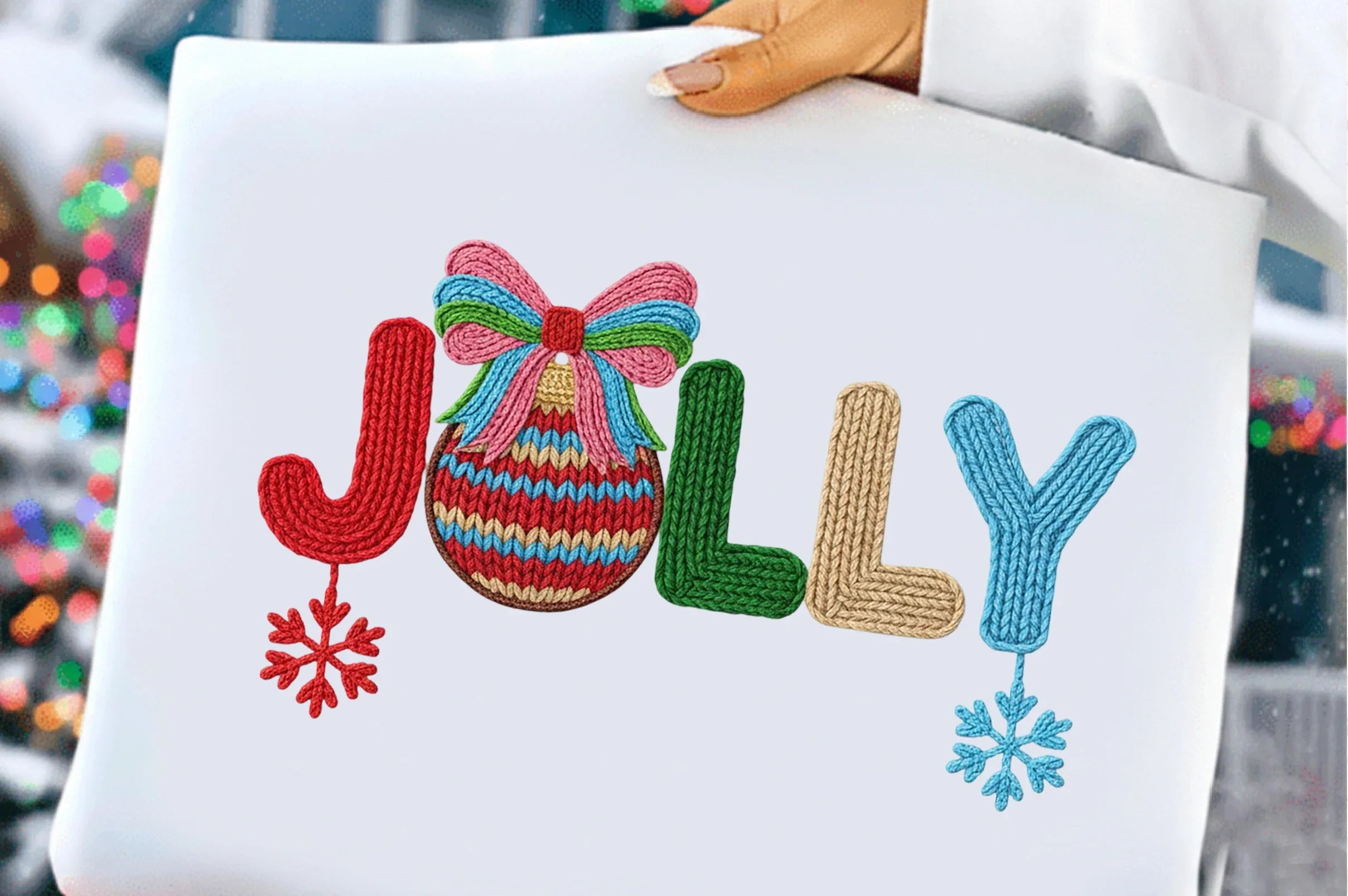 Faux Yarn Christmas Holly Jolly Clipart Bundle - CraftNest - Digital Crafting and Art
