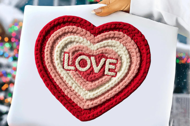 Faux Yarn Valentine Heart Clipart Bundle - CraftNest - Digital Crafting and Art