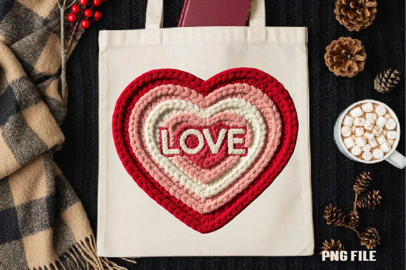 Faux Yarn Valentine Heart Clipart Bundle - CraftNest - Digital Crafting and Art