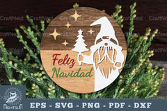 Feliz Navidad Laser Cut Sign Bundle - CraftNest - Digital Crafting and Art