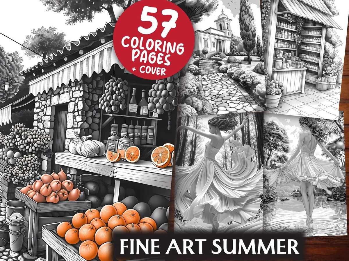 Fine Art Summer Coloring Books - CraftNest - Digital Crafting and Art