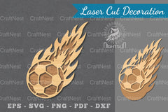 Fire Football Laser Cut Decoration Clipart Bundle - CraftNest - Digital Crafting and Art