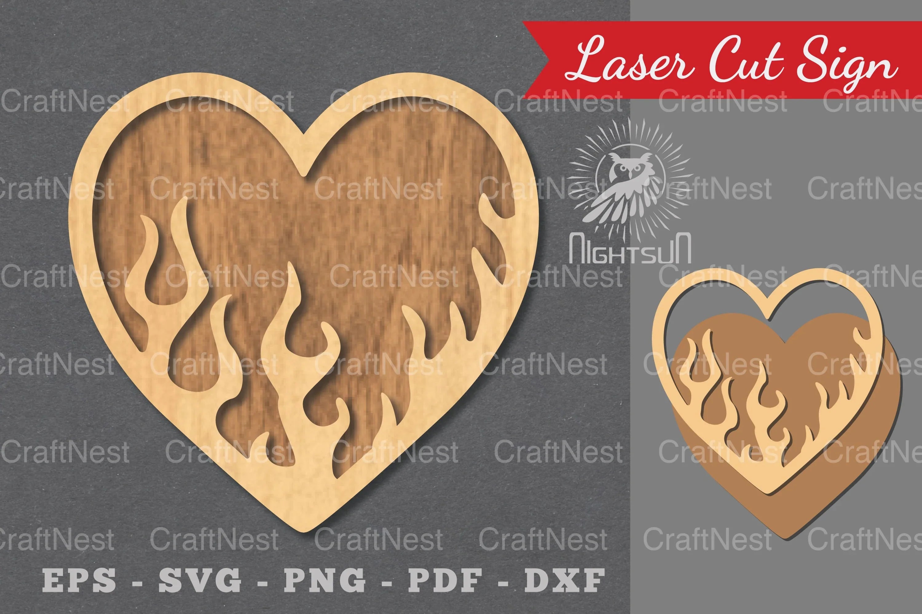 Fire Heart Laser Cut Decoration Clipart Bundle - CraftNest - Digital Crafting and Art