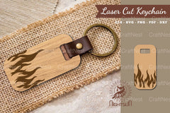Fire Laser Cut Keychain Clipart Bundle - CraftNest - Digital Crafting and Art