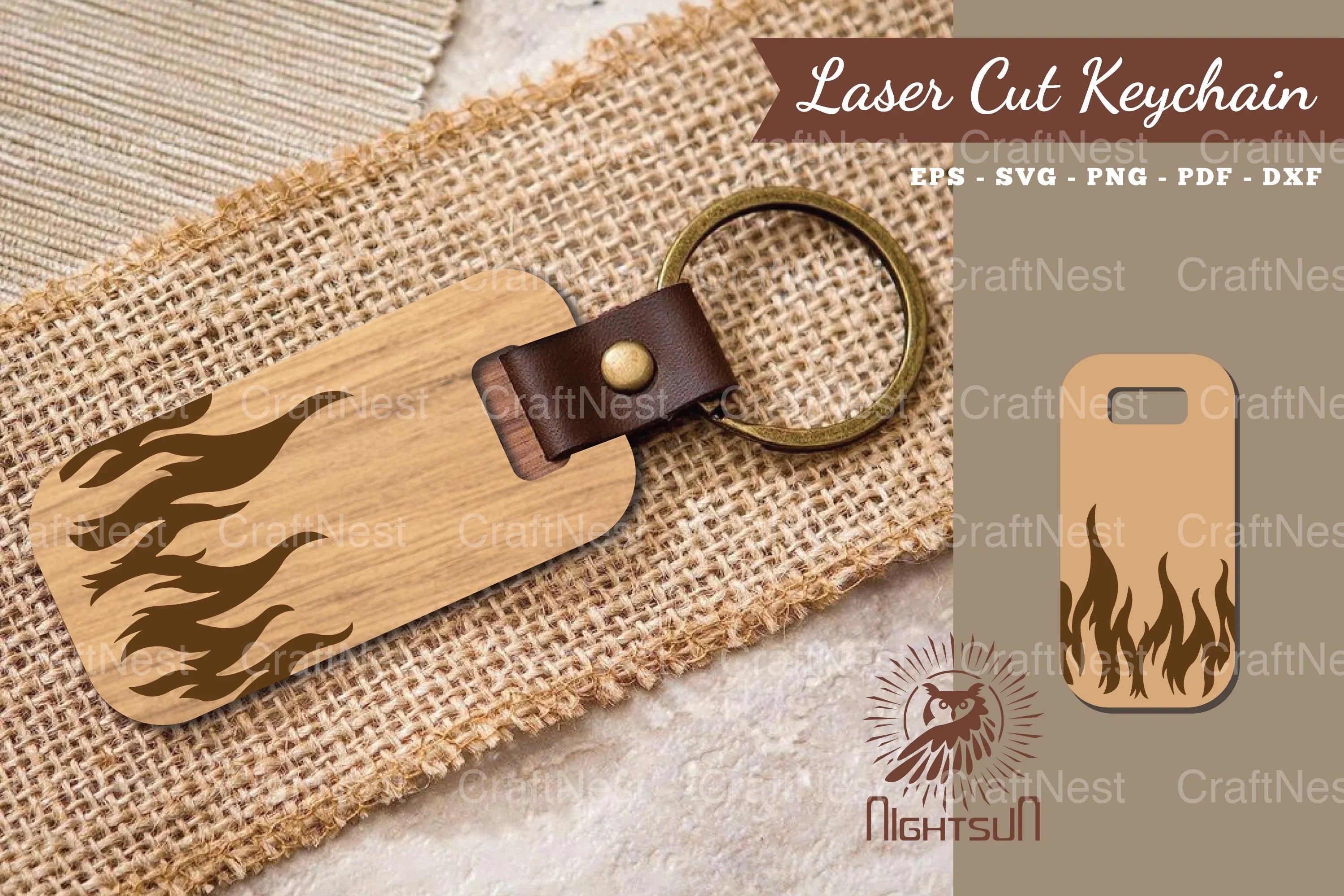 Fire Laser Cut Keychain Clipart Bundle - CraftNest - Digital Crafting and Art