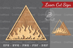 Fire Sign Laser Cut Decoration Bundle - CraftNest - Digital Crafting and Art