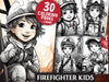 Firefighter Kids Coloring Books