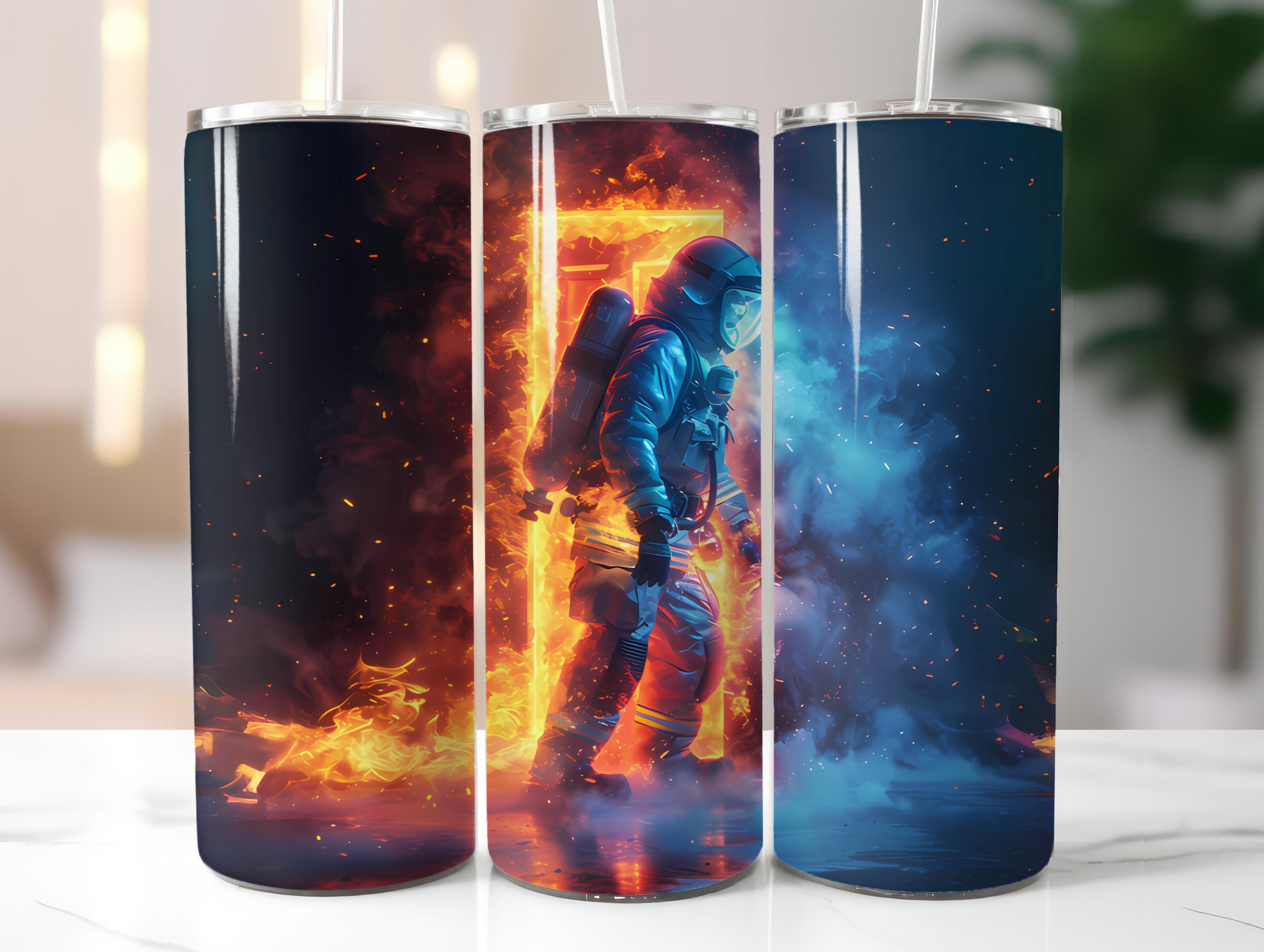 Firefighter Profession 3 Tumbler Wrap - CraftNest - Digital Crafting and Art