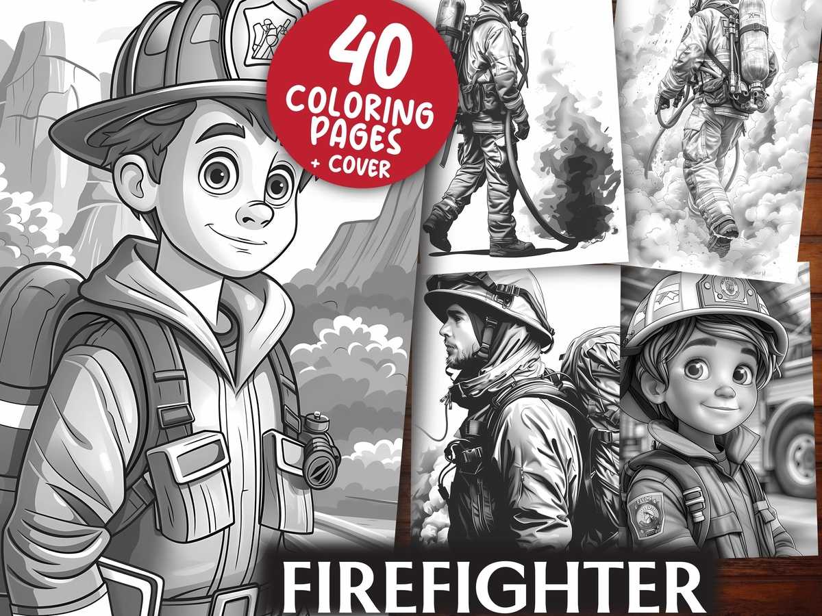 Firefighter Coloring Books - CraftNest - Digital Crafting and Art