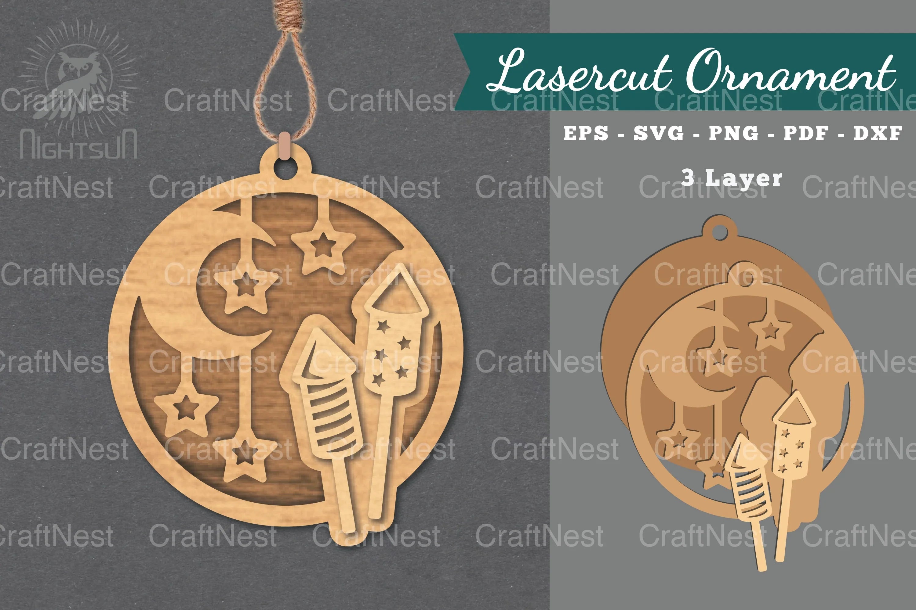 Firework Laser Cut Ornament Clipart Bundle - CraftNest - Digital Crafting and Art