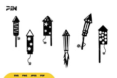 Fireworks Rocket Silhouette SVG Bundle - CraftNest - Digital Crafting and Art