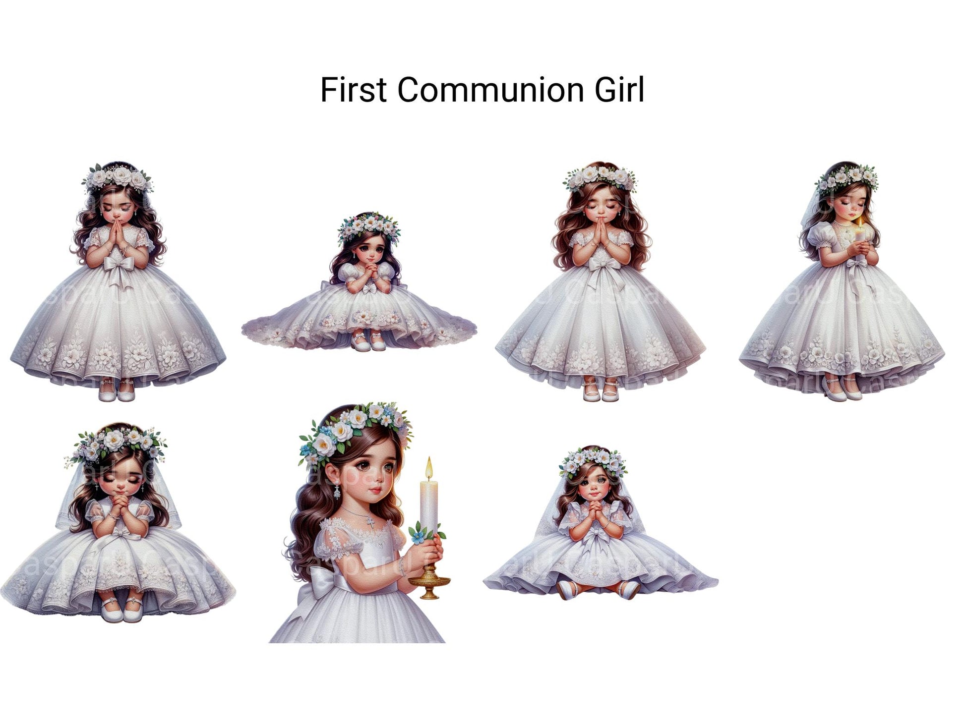 First Communion Girl - CraftNest - Digital Crafting and Art