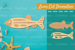 Fish Laser Cut Decoration Clipart Bundle - CraftNest - Digital Crafting and Art