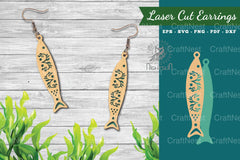 Fish Laser Cut Earrings Design Bundle - CraftNest - Digital Crafting and Art