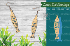 Fish Laser Cut Earrings Design Bundle - CraftNest - Digital Crafting and Art