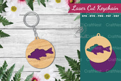 Fish Laser Cut Keychain Design Bundle - CraftNest - Digital Crafting and Art