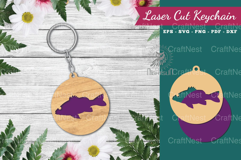 Fish Laser Cut Keychain Design Bundle - CraftNest - Digital Crafting and Art