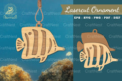 Fish Laser Cut Ornament SVG Bundle - CraftNest - Digital Crafting and Art