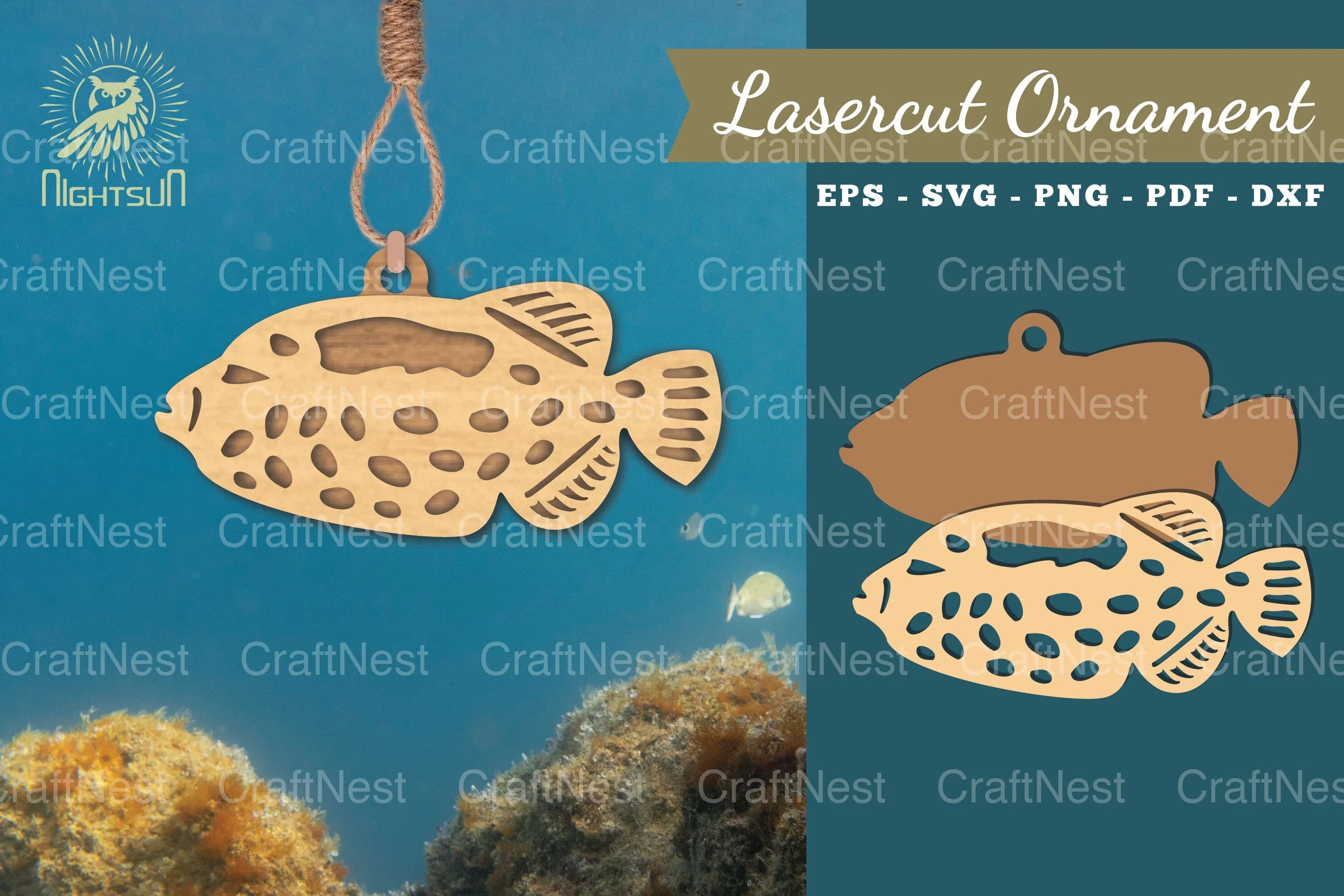 Fish Laser Cut Ornament Clipart Bundle - CraftNest - Digital Crafting and Art