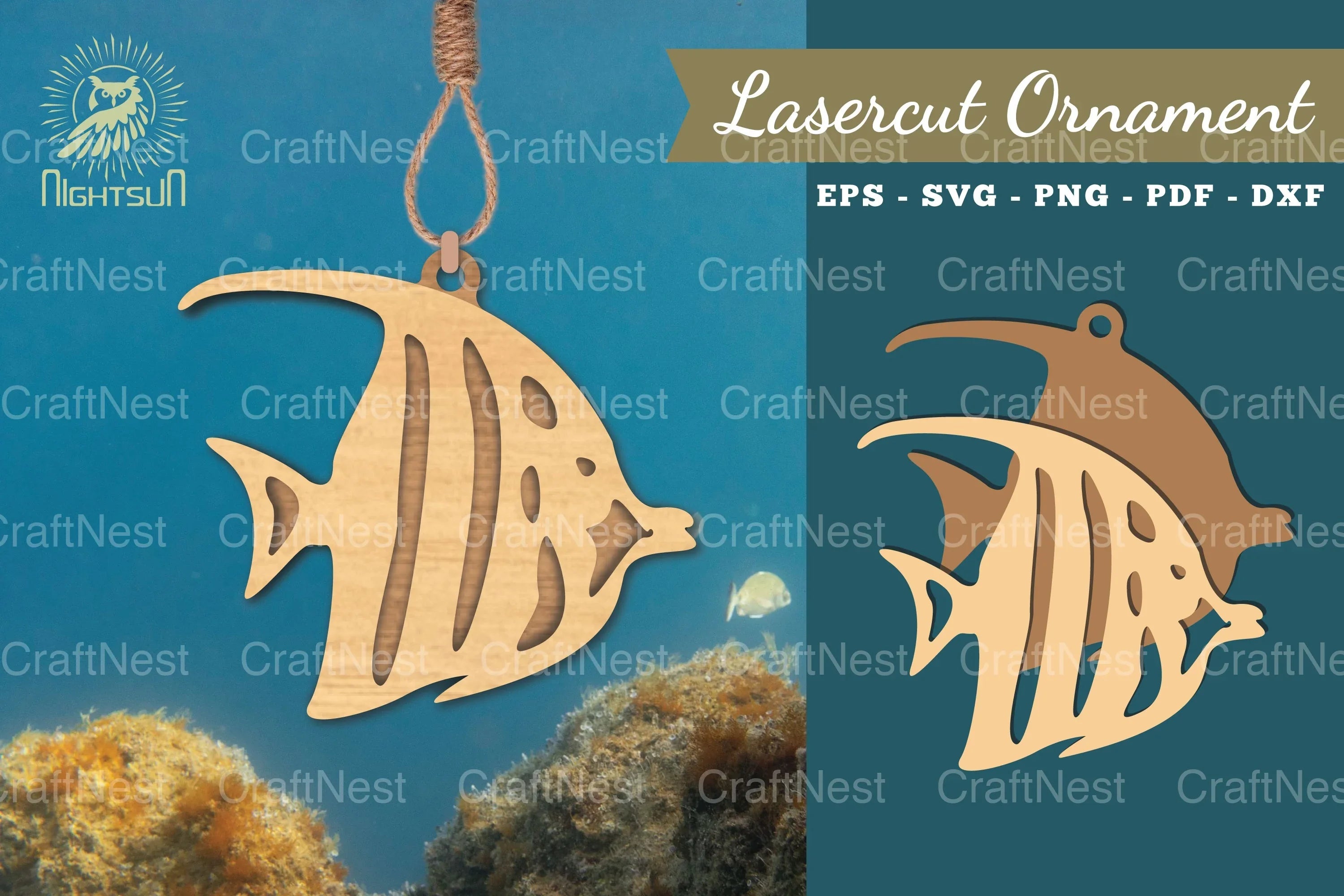 Fish Laser Cut Ornament Clipart Bundle - CraftNest - Digital Crafting and Art