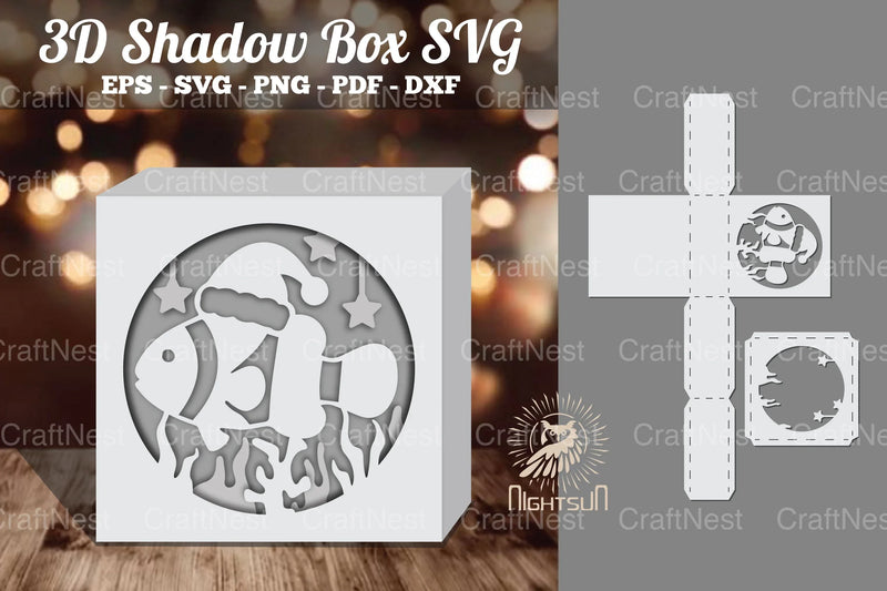 Fish Papercut Shadow Box Clipart Bundle - CraftNest - Digital Crafting and Art
