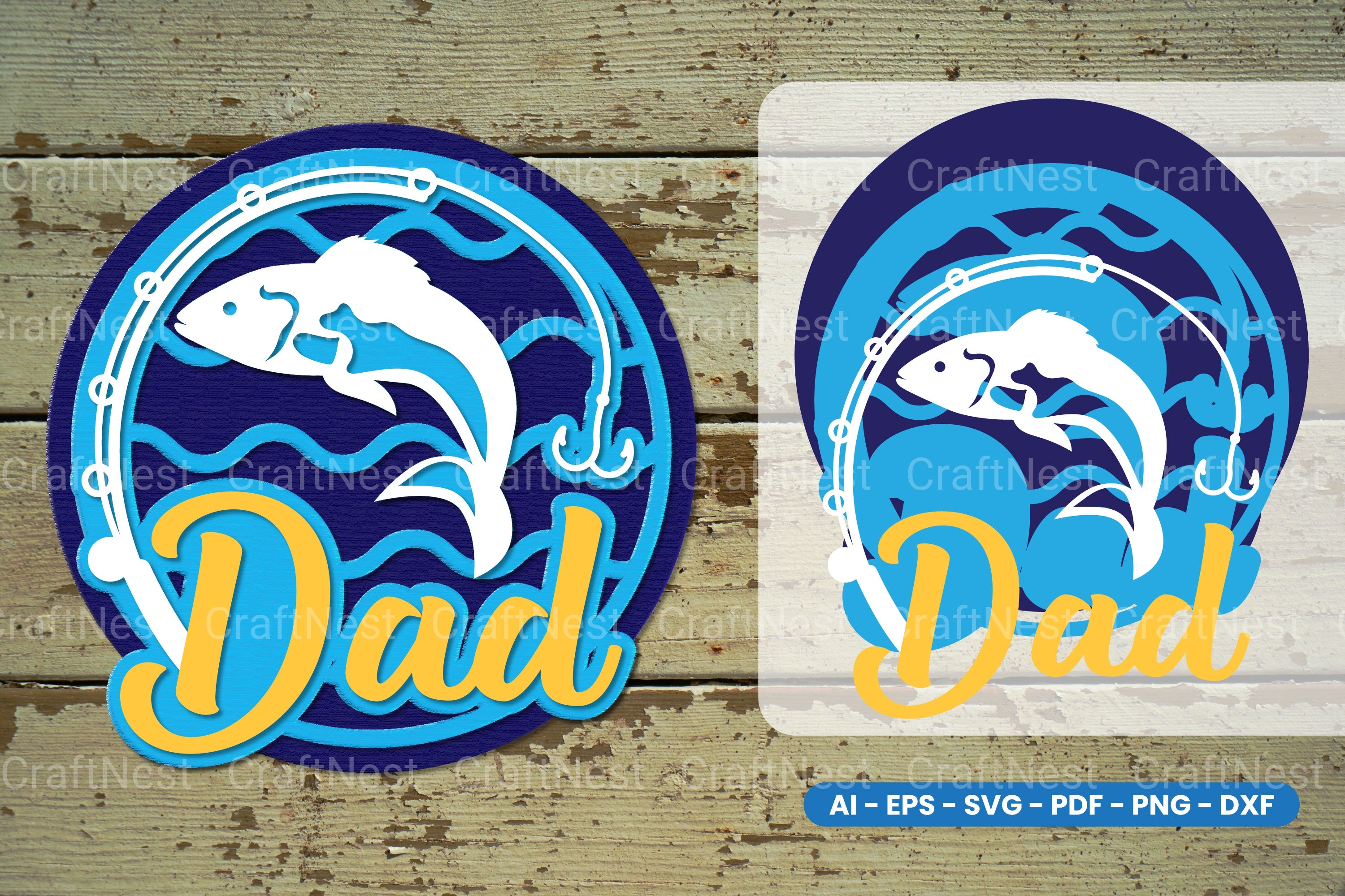Fishing Dad Laser Cut SVG Bundle