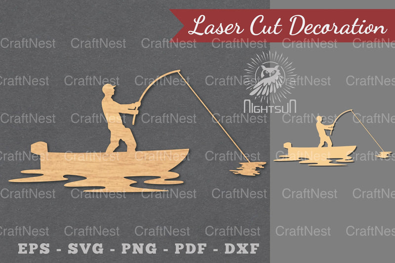 Fishing Laser Cut Decoration Clipart Bundle - CraftNest - Digital Crafting and Art