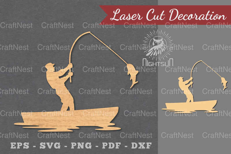 Fishing Laser Cut Decoration Bundle - CraftNest - Digital Crafting and Art