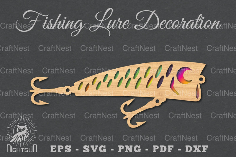 Fishing Lure Laser Cut Decoration Clipart Bundle - CraftNest - Digital Crafting and Art